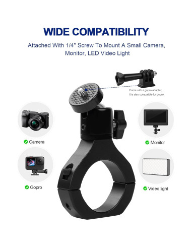 Soporte de Cámara UTV ZIDIYORUO Aluminio 360 para GoPro