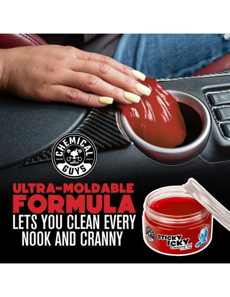 Gel de limpieza de coches Chemical Guys Sticky Icky - Aroma manzana y fresa Gel de limpieza de coches Chemical Guys Sticky Icky - Aroma manzana y fresa
