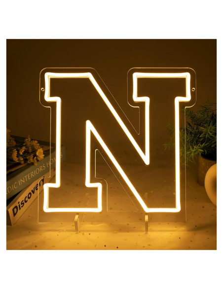 Luz Decorativa Neon Letra N 33.5 cm LED MissAudrey Luz Decorativa Neon Letra N 33.5 cm LED MissAudrey