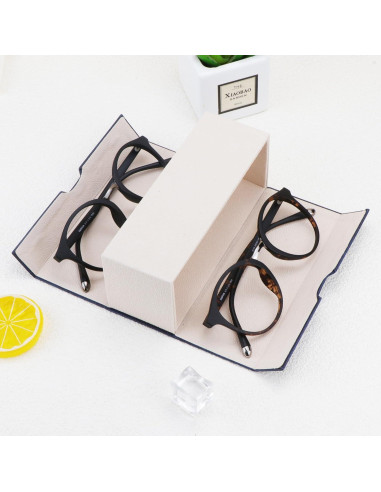 Estuche para Gafas LifeArt Duro Plegable PU Azul