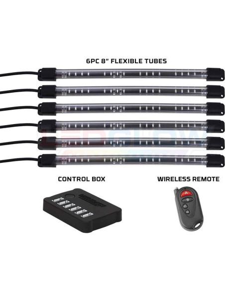 Kit de Iluminación Interior LEDGlow 6 Piezas Multicolor 96 LEDs Kit de Iluminación Interior LEDGlow 6 Piezas Multicolor 96 LEDs