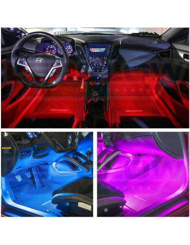 Kit de Iluminación Interior LEDGlow 6 Piezas Multicolor 96 LEDs