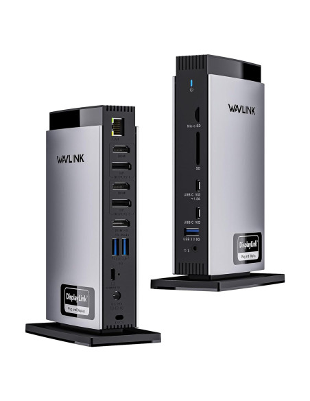 Estación de Acoplamiento WAVLINK USB C 15 en 1 Triple Monitor 4K Estación de Acoplamiento WAVLINK USB C 15 en 1 Triple Monitor 4K