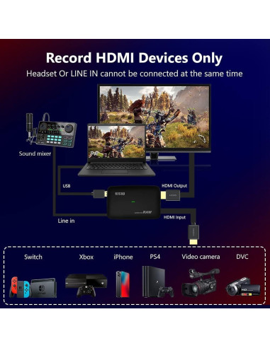Tarjeta de Captura de Juego Y&H 4K HDMI 30P USB3.0 para Consolas