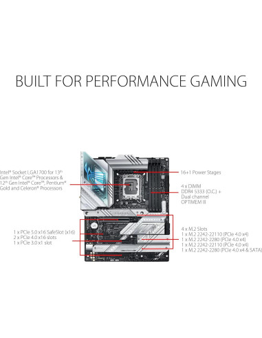Placa Base ASUS ROG Strix Z790-A Gaming WiFi D4 ATX DDR4