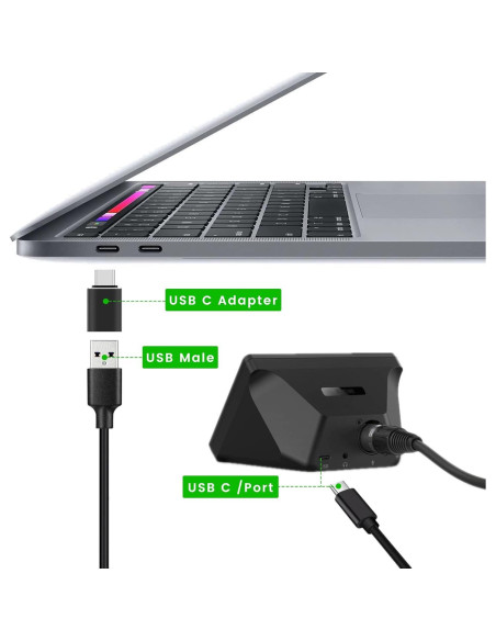 Cable USB C a USB 2m con Adaptador USB Femenino Elgato Cable USB C a USB 2m con Adaptador USB Femenino Elgato
