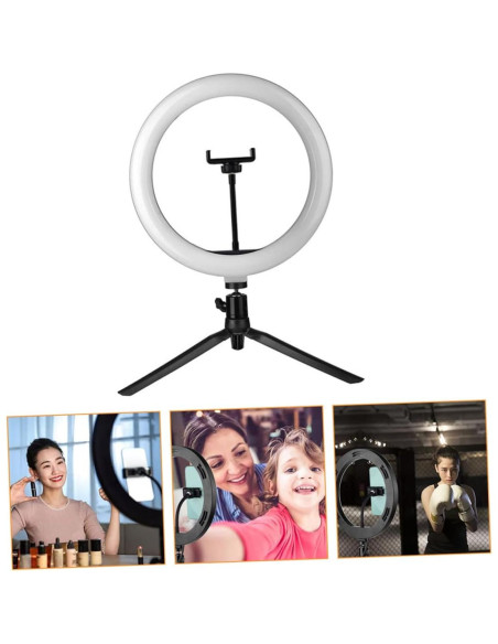 Soporte de Teléfono con Trípode y Luz LED DIYEAH 39x25cm Soporte de Teléfono con Trípode y Luz LED DIYEAH 39x25cm