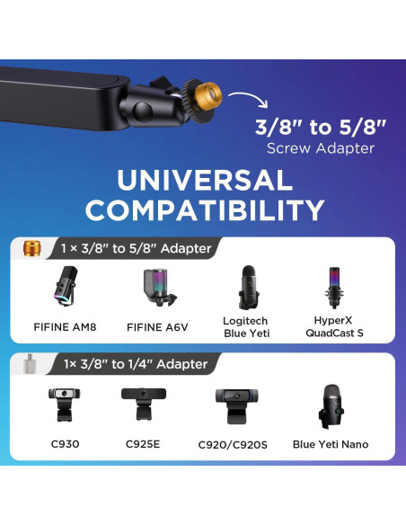 Micrófono USB InnoGear Gaming con Soporte Ajustable y Cancelación de Ruido Micrófono USB InnoGear Gaming con Soporte Ajustable y Cancelación de Ruido