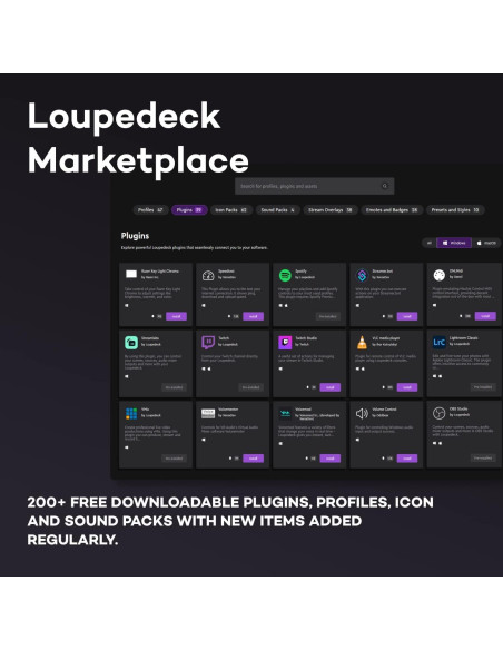 Consola de Streaming Loupedeck Live S - Control Táctil LED y Diales Consola de Streaming Loupedeck Live S - Control Táctil LED y Diales