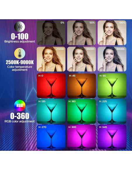 Varita de Luz Portátil ULANZI VL119 LED RGB 50cm Recargable Varita de Luz Portátil ULANZI VL119 LED RGB 50cm Recargable