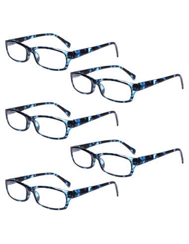 Gafas de Lectura Henotin 5-Pack Anti Luz Azul UV400 Unisex