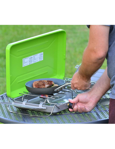 Estufa de Camping Flame King VT-101 2 Quemadores Propano 20,000 BTU