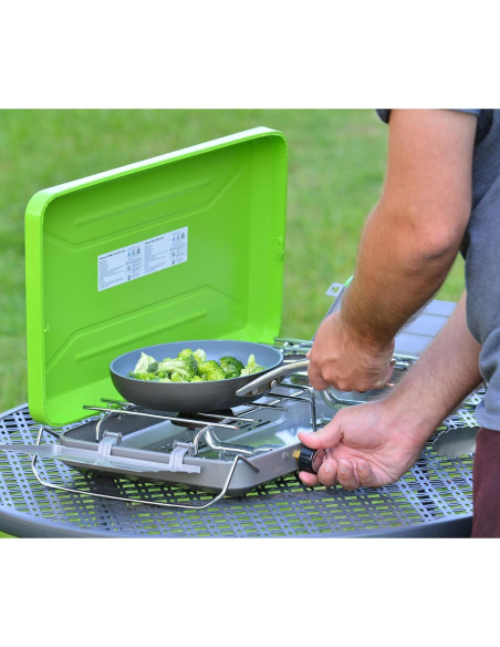 Estufa de Camping Flame King VT-101 2 Quemadores Propano 20,000 BTU Estufa de Camping Flame King VT-101 2 Quemadores Propano 20,000 BTU