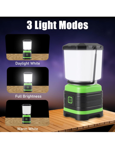 Linterna LED de Camping Lichamp CLS-M004GN, 500 Lúmenes, 4 Unidades