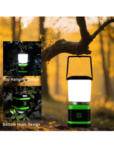 Linterna LED de Camping Lichamp CLS-M004GN, 500 Lúmenes, 4 Unidades