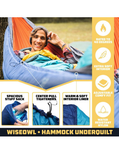Hamaca de Camping Doble Wise Owl Outfitters con Aislante