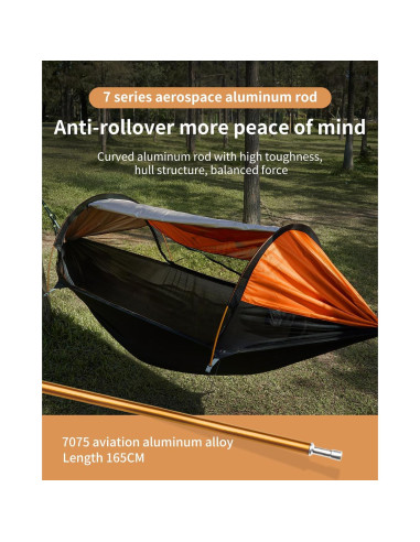 Hamaca de Camping Travel Bird Extra Grande 2 Personas con Red Antimosquitos