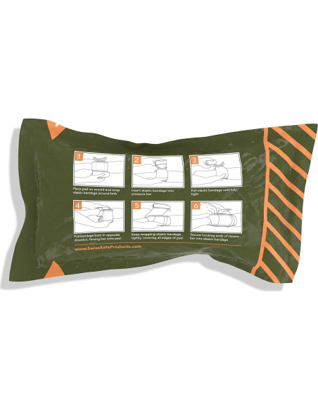 Kit de Trauma Swiss Safe - Vendajes Estériles 15.24 cm - 2 Paquete Kit de Trauma Swiss Safe - Vendajes Estériles 15.24 cm - 2 Paquete