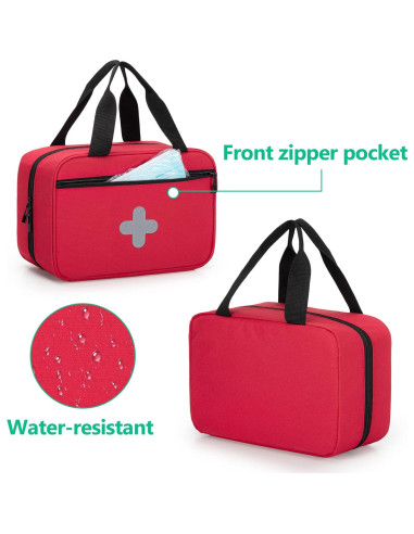 Bolsa de Primeros Auxilios CURMIO Roja Compacta 29x10x20 cm