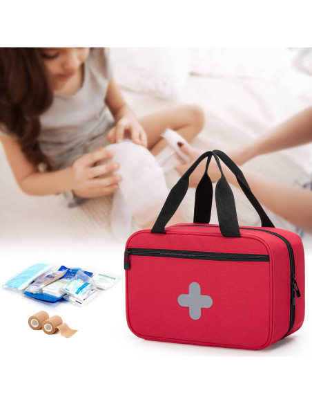 Bolsa de Primeros Auxilios CURMIO Roja Compacta 29x10x20 cm Bolsa de Primeros Auxilios CURMIO Roja Compacta 29x10x20 cm