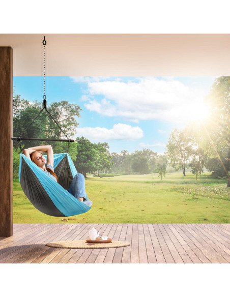 Silla Hamaca Colgante Sorbus Azul - Plegable y Liviana 227 kg Silla Hamaca Colgante Sorbus Azul - Plegable y Liviana 227 kg