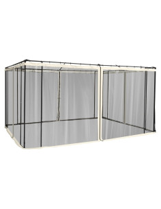 Malla Lateral de Reemplazo Outsunny 3.35m x 2.07m Beige