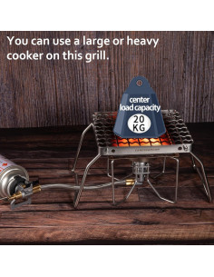 Parrilla de Camping Plegable Camping Moon VA-US-MS-1011 Acero Inoxidable 2
