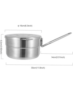 Olla de Cocina de Acero Inoxidable EKDJKK 1.5L Plegable 2