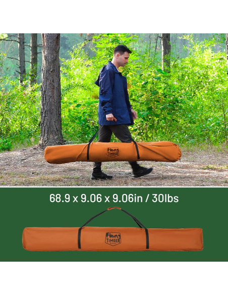 Carpa Instantánea TIMBER RIDGE para 4 Personas Naranja Carpa Instantánea TIMBER RIDGE para 4 Personas Naranja