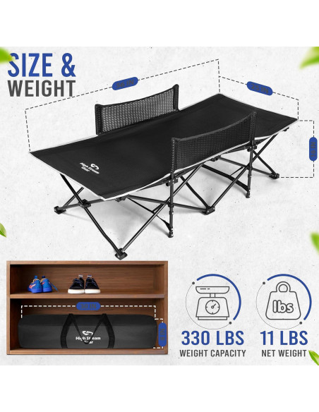 Cama Plegable para Niños High Stream Gear Azul 142x64 cm Cama Plegable para Niños High Stream Gear Azul 142x64 cm