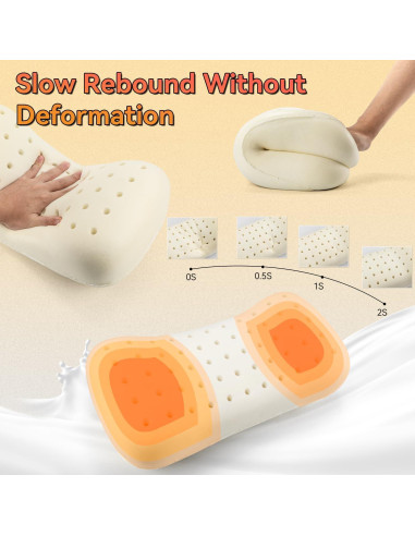 Almohada de Camping HIKEMAN Espuma de Memoria 38x25x10 cm