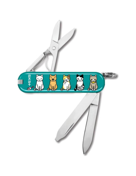 Cuchillo Suizo Victorinox Happy Cats Classic SD 5 funciones Cuchillo Suizo Victorinox Happy Cats Classic SD 5 funciones