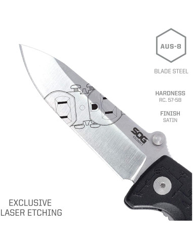Cuchillo de bolsillo SOG Kilowatt 8.6 cm para electricistas