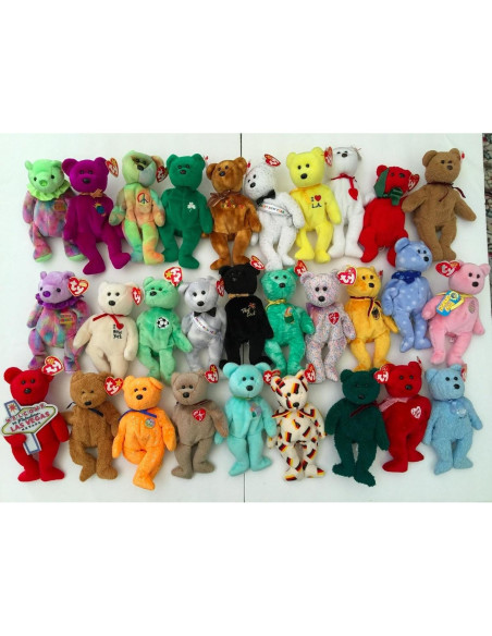 Lote de 10 Osos de Peluche Ty Beanie Assortidos Lote de 10 Osos de Peluche Ty Beanie Assortidos