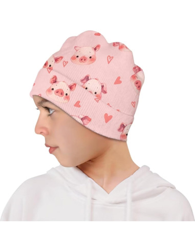Gorro de Invierno Doble Capa Suhoaziia para Niños Unisex
