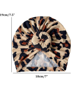 4 Gorros Turbante para Bebé Algodón Suave 0-3 Años 2