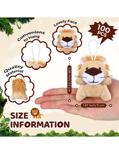 Shappy 100 Mini Juguetes de Peluche León 6.5x5 cm Shappy 100 Mini Juguetes de Peluche León 6.5x5 cm