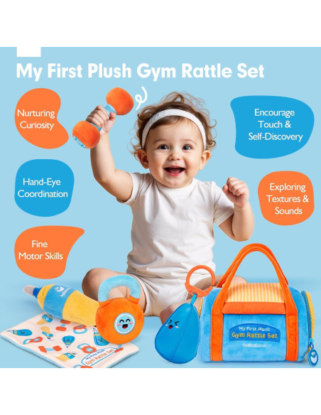 Set de Juguetes para Bebés Hahaland - Gimnasio de Peluche 6-12 Meses Set de Juguetes para Bebés Hahaland - Gimnasio de Peluche 6-12 Meses