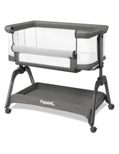 Cuna Lateral para Bebé Papablic Ajustable con Malla Transpirable