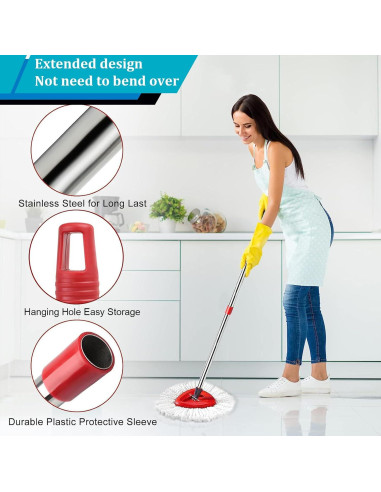 Reemplazo Mop Giratorio O-Cedar EasyWring con 2 Recargas