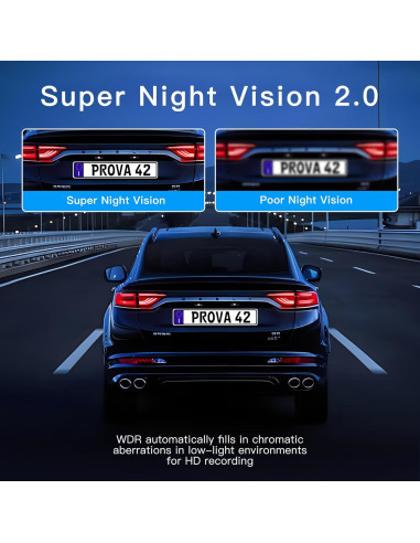 Cámara Dash GEMEK S5 4 Canales 2K WiFi 5G con Visión Nocturna