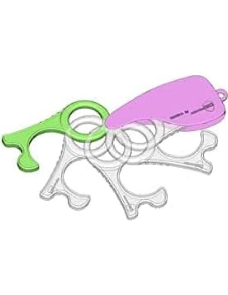 Abridor de Puerta Sin Contacto INNOKA - Paquete de 6 Verde/Púrpura Abridor de Puerta Sin Contacto INNOKA - Paquete de 6 Verde/Púrpura