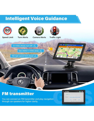 Navegador GPS para Coche GPS-HJX 7" Pantalla Táctil HD 2025