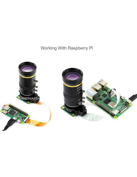 Lente de Zoom 8-50mm Waveshare para Cámara HQ Raspberry Pi Lente de Zoom 8-50mm Waveshare para Cámara HQ Raspberry Pi