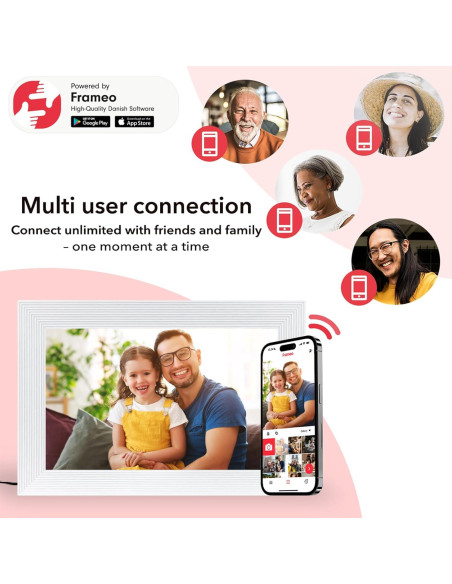 Marco Digital Frameo 10.1" WiFi 32GB Pantalla IPS Blanco Marco Digital Frameo 10.1" WiFi 32GB Pantalla IPS Blanco