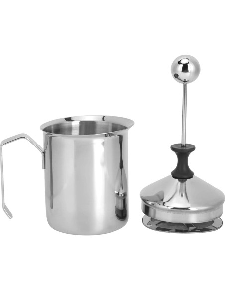 Espumador de Leche Manual HERCHR 400ml Acero Inoxidable Plata Espumador de Leche Manual HERCHR 400ml Acero Inoxidable Plata
