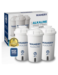 Filtro de Agua Alcalino Wamery para Jarras Brita - Paquete de 3