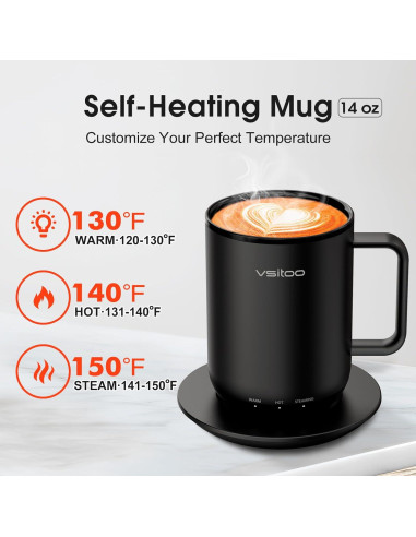 Taza Inteligente Vsitoo S3 Plus 396 ml Calentada App Control