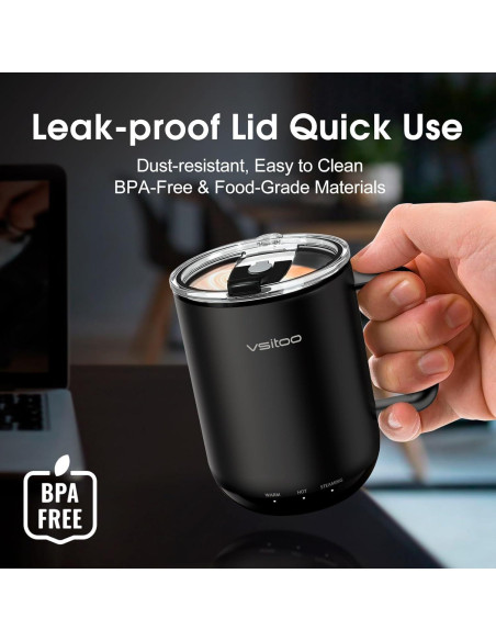 Taza Inteligente Vsitoo S3 Plus 396 ml Calentada App Control Taza Inteligente Vsitoo S3 Plus 396 ml Calentada App Control