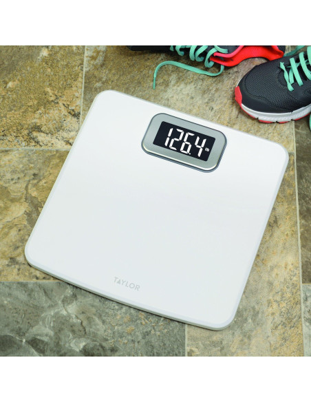 Báscula Digital Taylor 400 lb (181.44 kg) Blanca con Pantalla Báscula Digital Taylor 400 lb (181.44 kg) Blanca con Pantalla